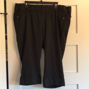 Pin Striped Stretch Business Capris - *SALE*